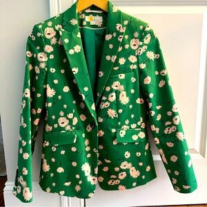 Boden Green Floral Blazer